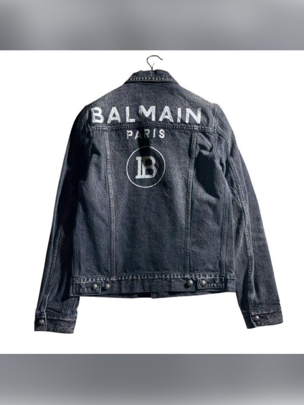 BALMAIN  Black Jean Jacket